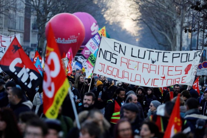     France:   manifestations des opposants à la réforme des retraites  