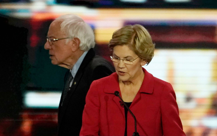 Bernie Sanders y Elizabeth Warren se encuentran en el Reino de Satán