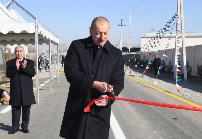 Prezident yol açılışında iştirak edib -  FOTOLAR (YENİLƏNİB)   