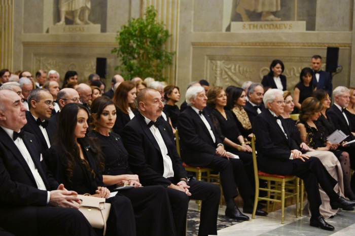   Präsidenten von Aserbaidschan und Italien besuchen das Konzert zur Eröffnung des Jahres der aserbaidschanischen Kultur in Italien -   FOTOS    