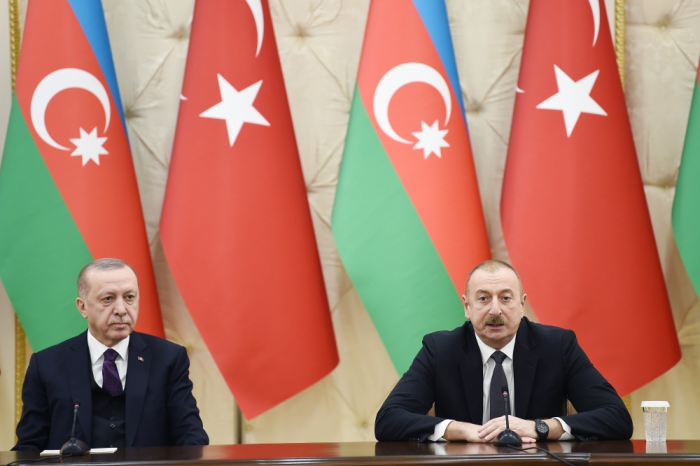  Azerbaijani, Turkish presidents make press statements 
