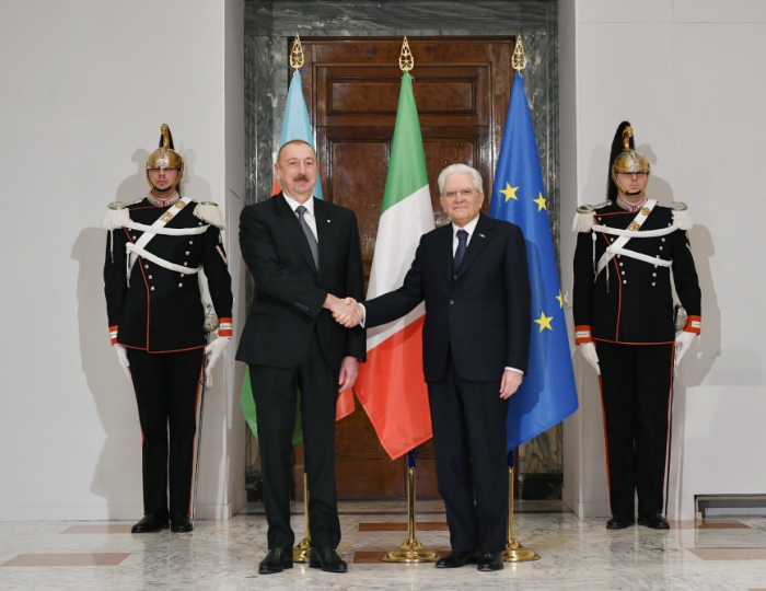 Official welcome ceremony held for President Ilham Aliyev in Rome 