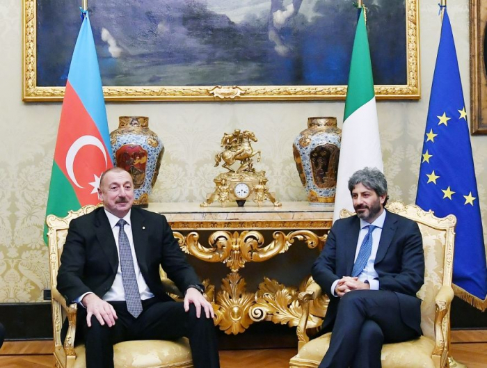   President Ilham Aliyev met with President of Italian Chamber of Deputies  