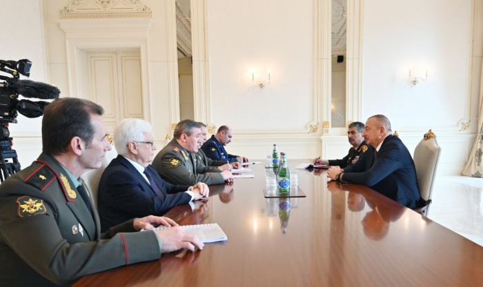   President Ilham Aliyev receives delegation led by Chief of General Staff of Russian Armed Forces  