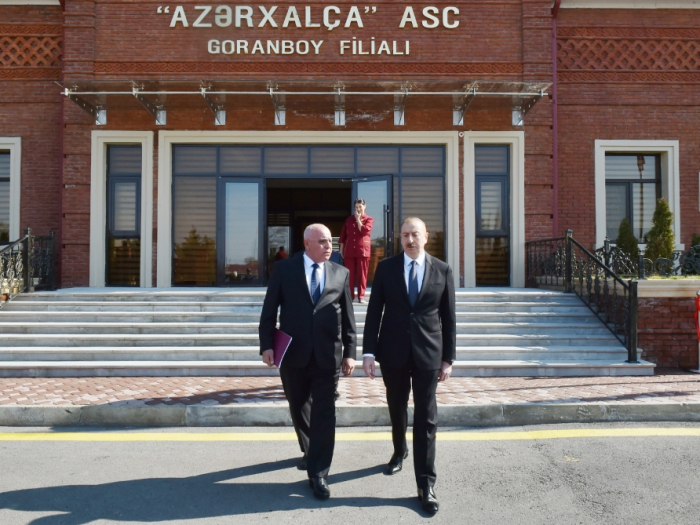 Prezident “Azərxalça”nın Goranboy filialında -  FOTOLAR (YENİLƏNİB)  