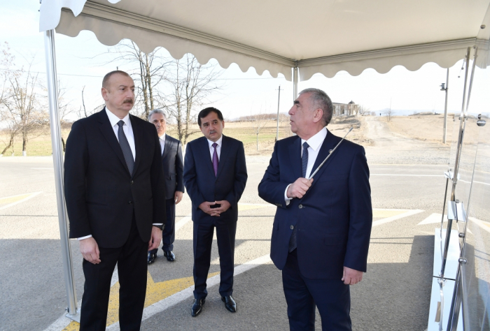  Prezident Qazaxda yol açılışında iştirak edib -  FOTOLAR   