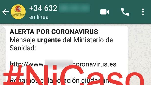 Si te llega este mensaje de WhatsApp sobre el coronavirus no lo abras