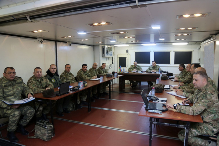   Azerbaijani defense minister visits foremost command post  