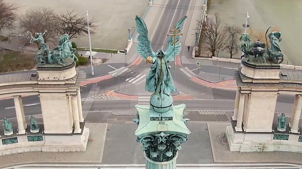  Drone footage shows the empty streets of cities on lockdown -  NO COMMENT  