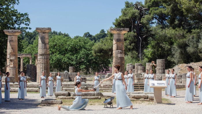 Olympic Flame lighting ceremony held in ancient Olympia