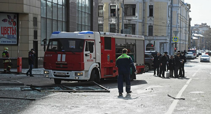 Explosion und Brand in Business-Zentrum in Moskau – Videos