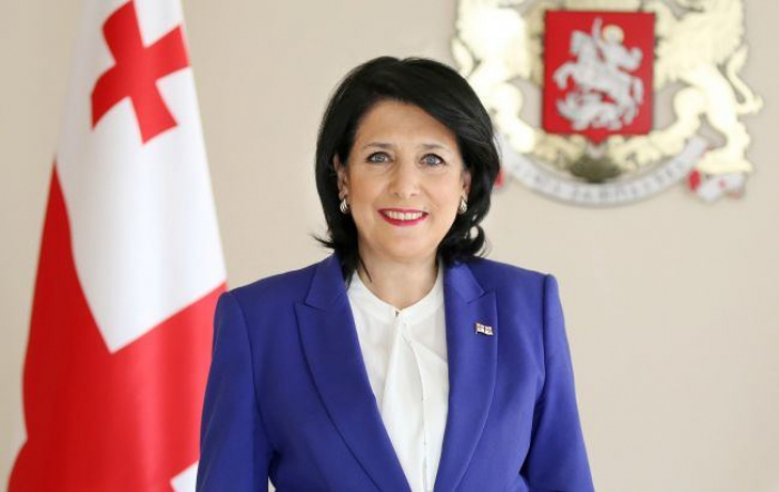   Presidenta de Georgia expresa su agradecimiento a Ilham Aliyev  