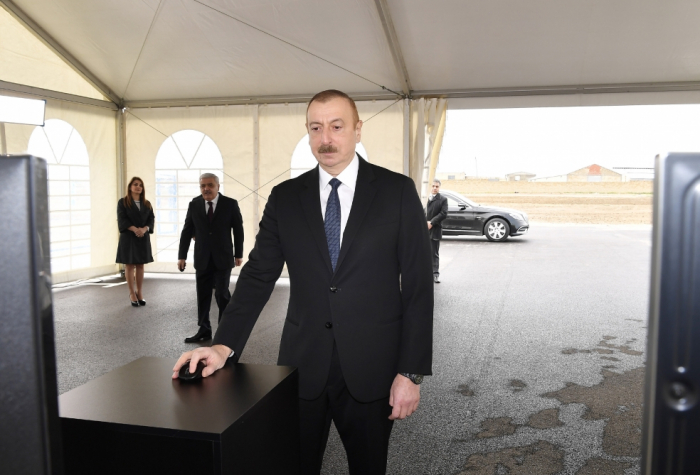  President Ilham Aliyev attended opening of main gas pipeline laid to Sumgayit - PHOTOS