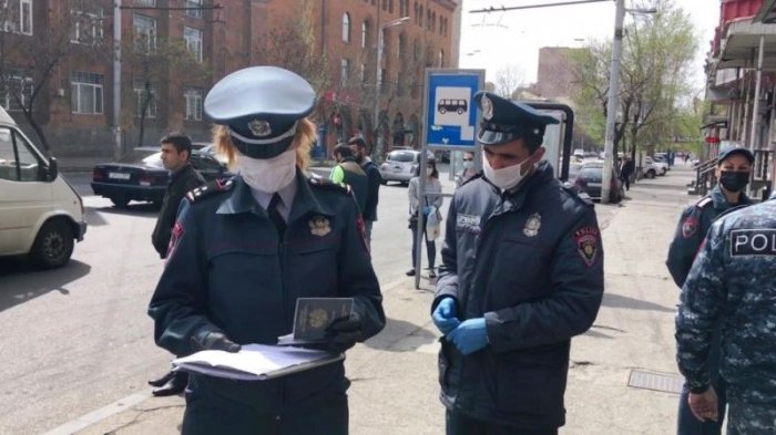  Ermənistanda 8 polis koronavirusa yoluxdu  