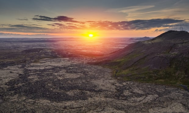 Awakening volcanic region in Iceland 