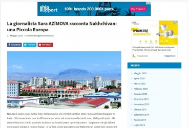   Publican un artículo sobre Najchiván en el sitio del blog del jefe del portal “Eurasiaticanews”  