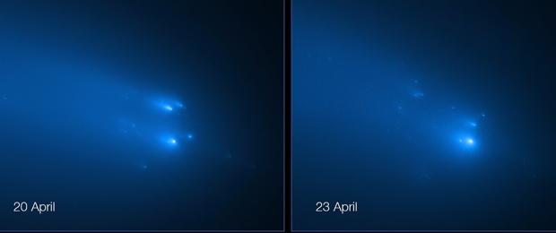 El Hubble capta la ruptura del cometa Atlas