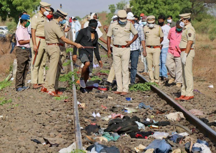 Indian train kills 14 workers laid-off in coronavirus lockdown
