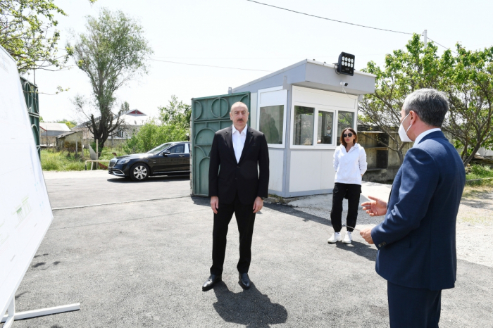  President Ilham Aliyev viewed work done as part of renovation of Pirsaat Baba shrine in Shamakhi - PHOTOS