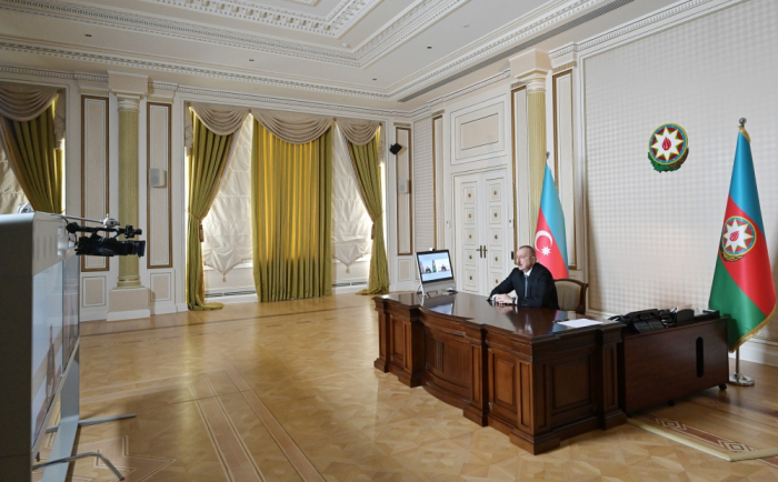  President Ilham Aliyev received Azar Gojayev in a video format 