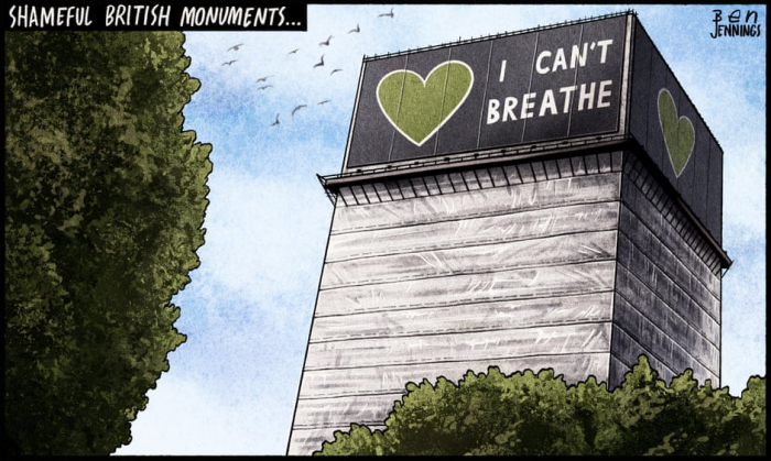  Ben Jennings on Grenfell Tower and the Black Lives Matter protests –  CARTOON  