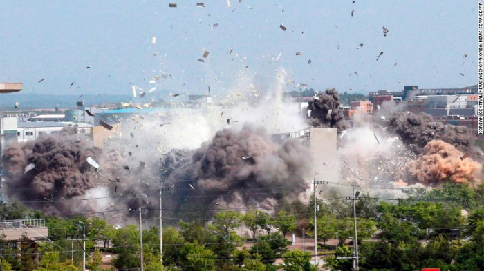  North Korea blows up its joint liaison office with South Korea -  NO COMMENT  