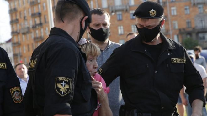 Belarus opposition protests end in arrests