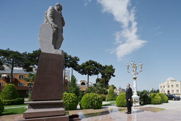  Presidente Ilham Aliyev viaja al distrito de Agjabadi 