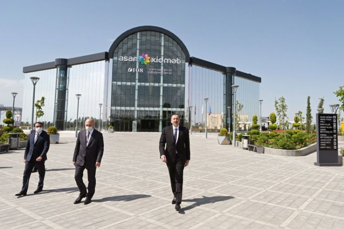  Presidente Ilham Aliyev inaugura el centro de "Servicio Asan" en Agjabadi  