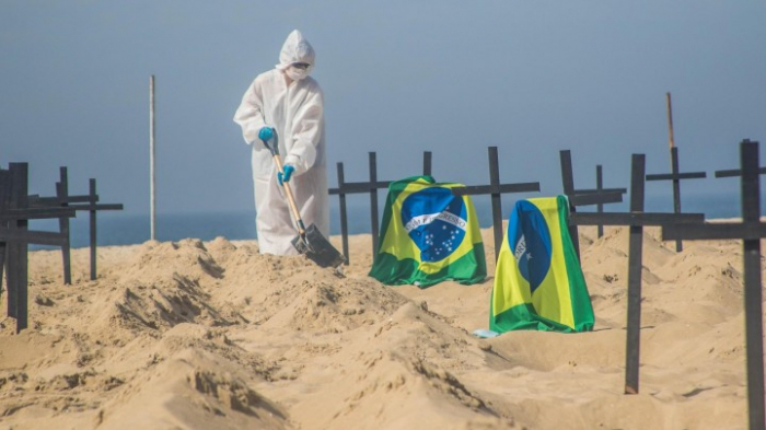 Corona-Protest gegen Bolsonaro an der Copacabana