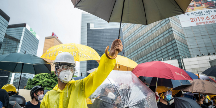 Kundgebung in Hongkong am Jahrestag der Rückgabe an China