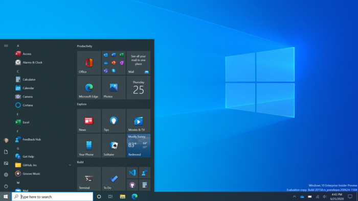 Microsoft presenta el nuevo diseño del menú de inicio de Windows 10