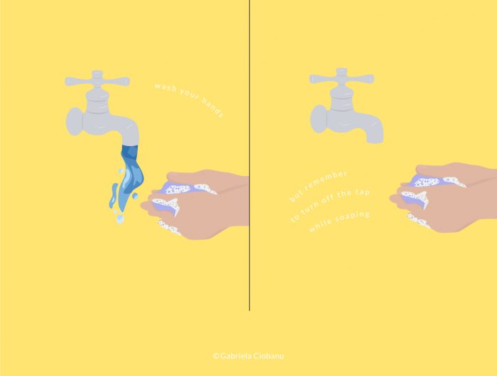  5 steps to saving water when washing your hands -   INFOGRAPHIC    