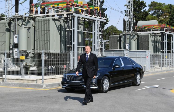 Presidente Ilham Aliyev asiste a la inauguración de la subestación reconstruida 