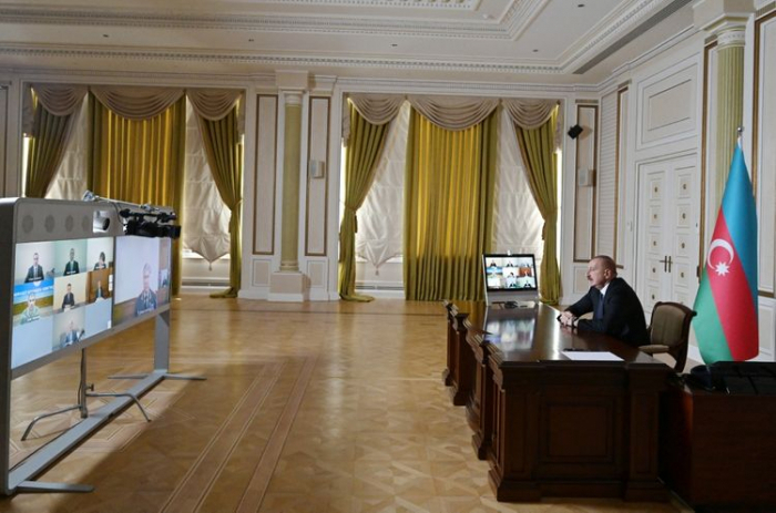   الرئيس إلهام علييف يعقد اجتماع مجلس الامن  