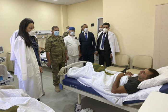  Azerbaijani Ombudsman visits servicemen, injured in battles in the Tovuz direction 