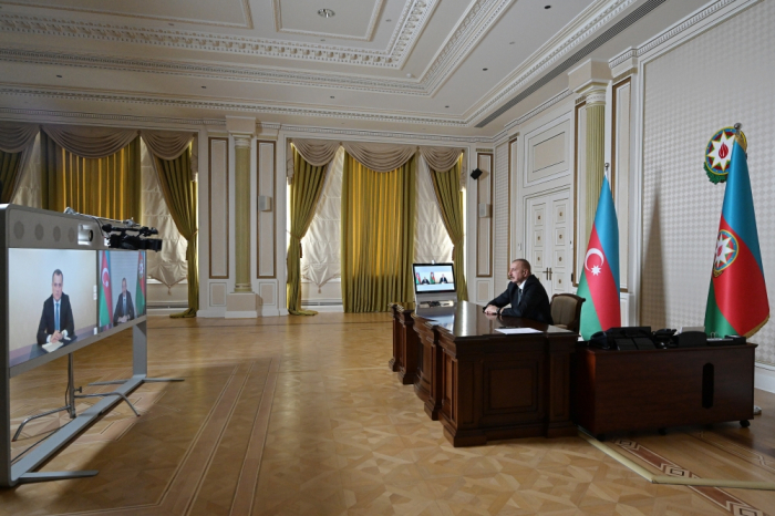  President Ilham Aliyev receives new foreign minister via videoconferencing - UPDATED