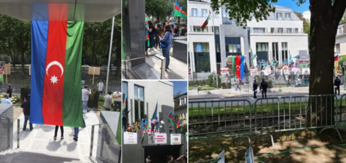   فشل الاعتصام غير المرخص به للأرمن أمام سفارة أذربيجان في بلجيكا  
