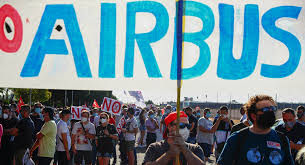 Más de 2.000 personas se manifiestan contra los despidos de Airbus en España