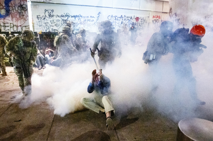 Protesters resume violent stand-off with federal agents in Portland
