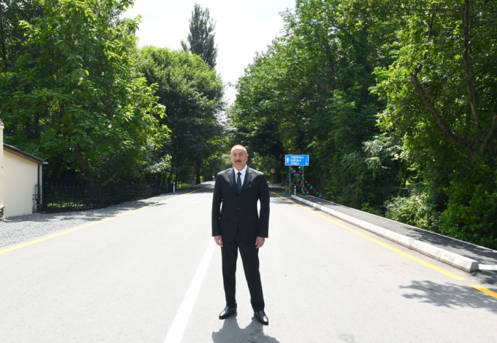  Prezident yol açılışında iştirak etdi -  FOTO 
