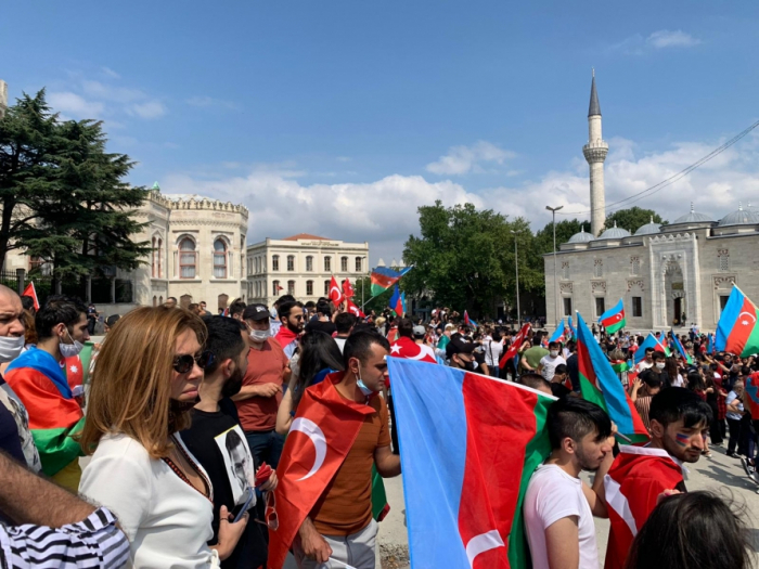  Türkiyədə Azərbaycana dəstək aksiyası keçirildi -  FOTOLAR   