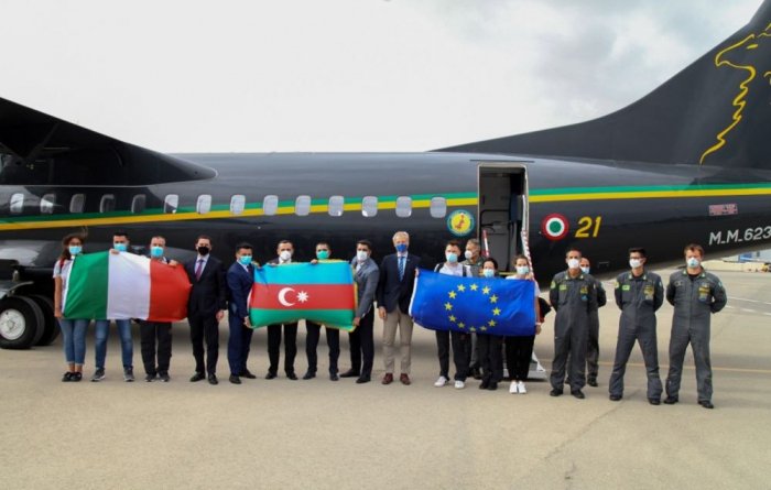  EU support team of Italian doctors arrive in Azerbaijan - PHOTOS