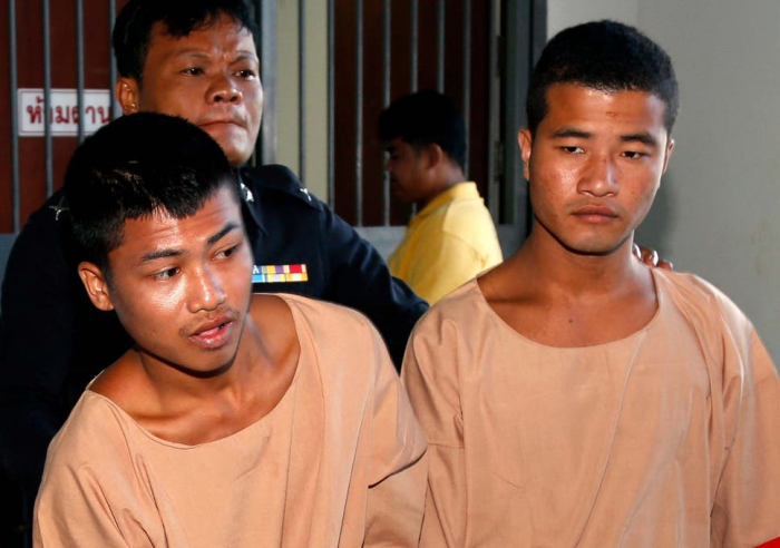 Thai king commutes sentences of Myanmar men on death row for killing British tourists