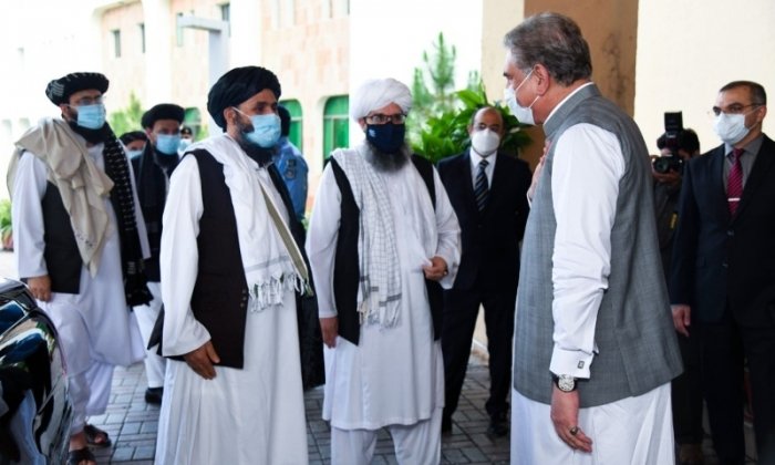 Afghan Taliban delegation, Pakistani FM discuss Afghan peace process