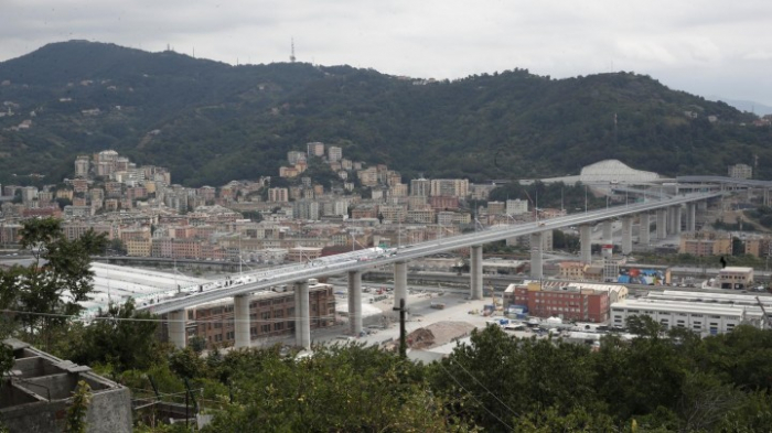 Neubau der Brücke in Genua für Autoverkehr frei