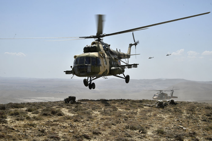  “TurAZ Qartalı - 2020” təlimləri helikopterlərin iştirakı ilə davam edir -    VİDEO    