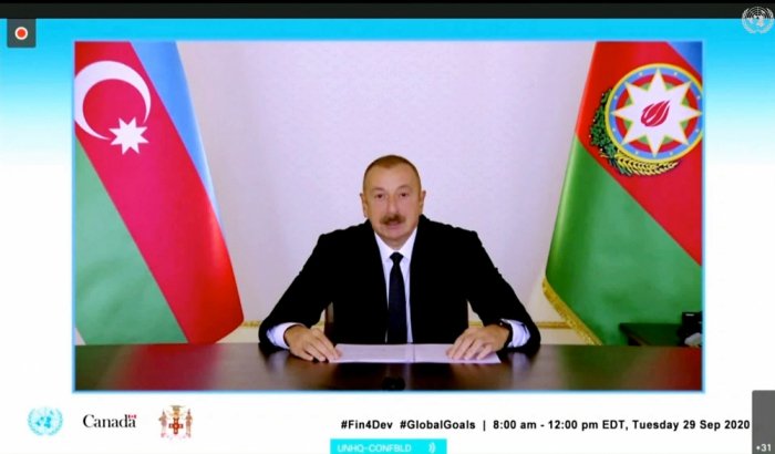 Presidente Ilham Aliyev pronuncia discurso en la Cumbre para financiar la agenda 2030 