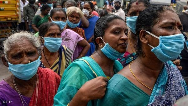 تسجيل أكثر من 96 ألف إصابة جديدة بكورونا في الهند