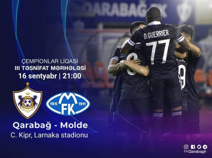 “Qarabağ” - “Molde” oyunu Kiprdə keçiriləcək